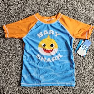 Pinkfong Baby Shark Swim Shirt Rash Guard UPF 50+